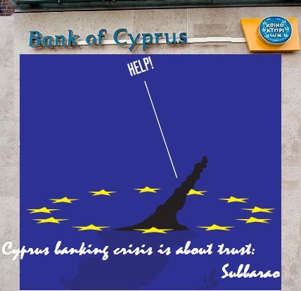 Exterior of a Bank of Cyprus branch in London.